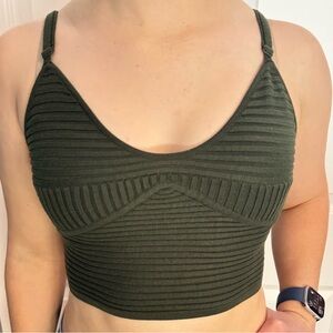 Aerie Ribbed Dark Green Bralette